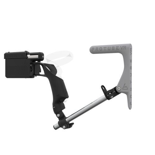 Left view of ProVolver for Focus 3 and XR Elite with Black Rear Cup Left Grey MK1 stock Chrome tube no front