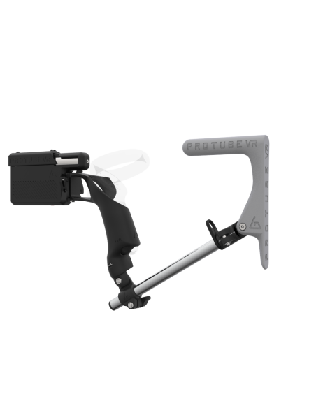 Left view of ProVolver for Focus 3 and XR Elite with Black Rear Cup Left Grey MK1 stock Chrome tube no front