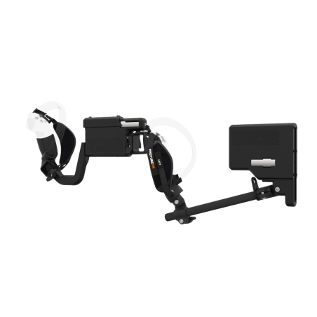 Left view of ProVolver for Pico 4 with Black Rear Cup Left Explorer haptic stock Carbon tube front carbon