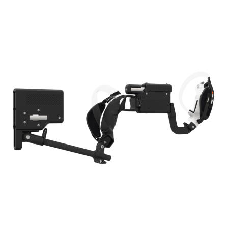 Right view of ProVolver for Pico 4 with Black Rear Cup Left Explorer haptic stock Carbon tube front white