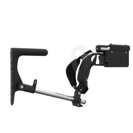 Right view of ProVolver for Pico 4 with Black Rear Cup Left Carbon MK1 stock Chrome tube no front
