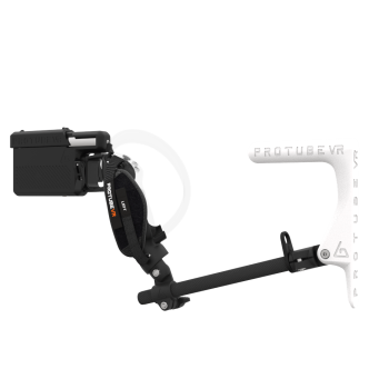 Left view of ProVolver for Pico 4 with Black Rear Cup Left White MK1 stock Carbon tube no front