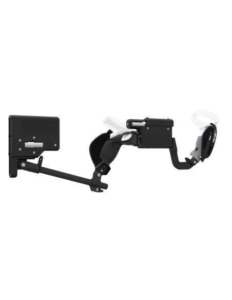 Right view of ProVolver for Meta Quest 2 with Black Rear Cup Left Explorer haptic stock Carbon tube front grey
