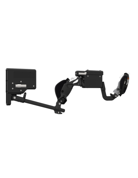 Right view of ProVolver for Meta Quest 3 and Quest Pro with Black Rear Cup Left Explorer haptic stock Carbon tube front grey
