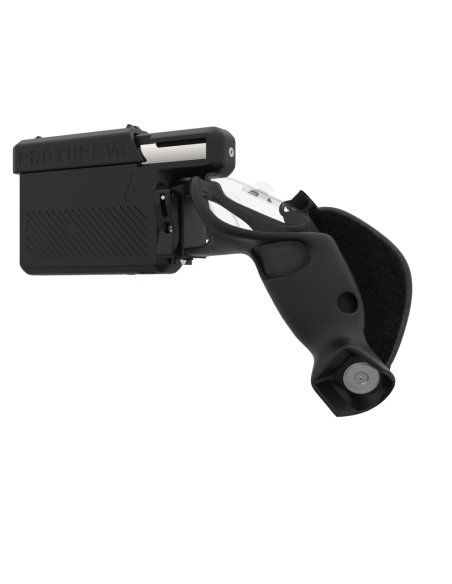 Left view of ProVolver for Meta Quest 3 and Quest Pro with Black Rear Cup Right no shoulder stock no front