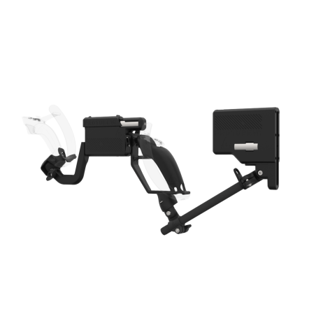 Left view of ProVolver for Valve Index Knuckles with Black Rear Cup Left Explorer haptic stock Carbon tube front carbon