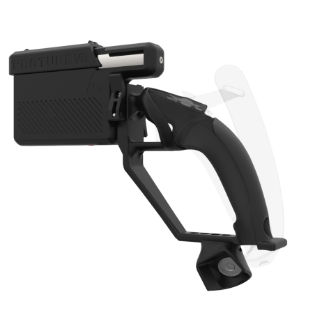 Left view of ProVolver for Valve Index Knuckles with Black Rear Cup Right no shoulder stock no front