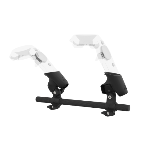 Left view of Right hand Starter vr gun stock for HTC Vive without shoulder stock and Black cups Carbon tube