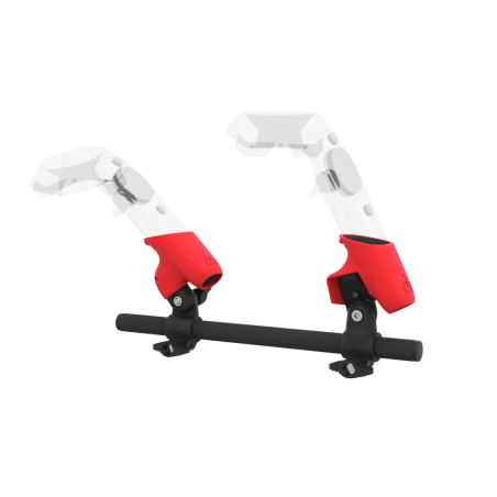 Left view of Right hand Starter vr gun stock for HTC Vive without shoulder stock and Red cups Carbon tube