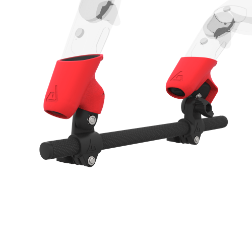 Zoom view of Right hand Starter vr gun stock for HTC Vive without shoulder stock and Red cups Carbon tube