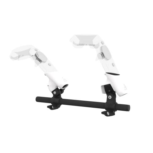 Left view of Right hand Starter vr gun stock for HTC Vive without shoulder stock and White cups Carbon tube