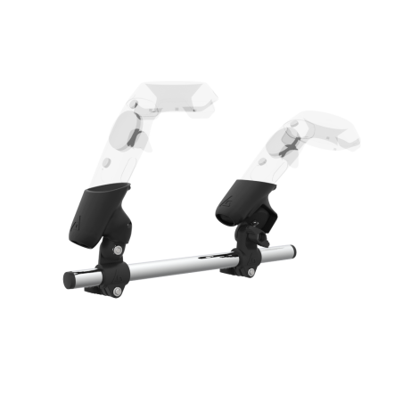 Right view of Right hand Starter vr gun stock for HTC Vive without shoulder stock and Black cups Chrome tube