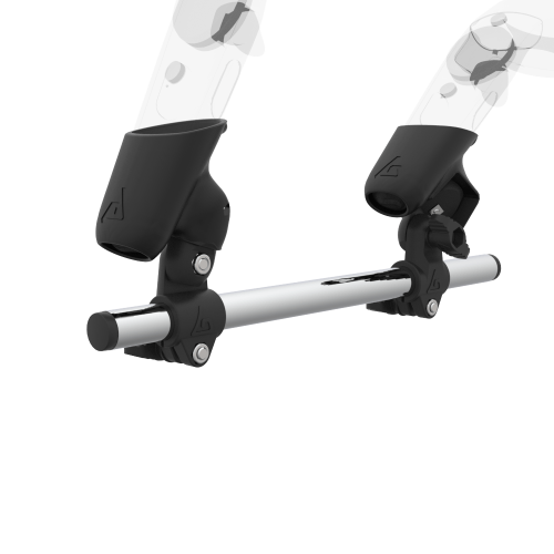 Zoom view of Right hand Starter vr gun stock for HTC Vive without shoulder stock and Black cups Chrome tube