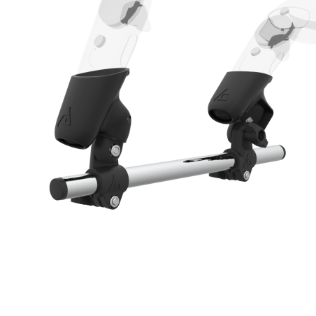 Zoom view of Right hand Starter vr gun stock for HTC Vive without shoulder stock and Black cups Chrome tube