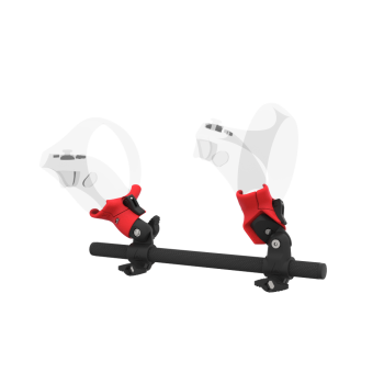 Left view of Right hand Starter vr gun stock for PSVR 2 without shoulder stock and Red cups Carbon tube