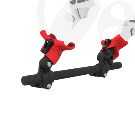 Zoom view of Right hand Starter vr gun stock for PSVR 2 without shoulder stock and Red cups Carbon tube