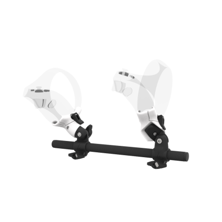 Left view of Right hand Starter vr gun stock for PSVR 2 without shoulder stock and White cups Carbon tube