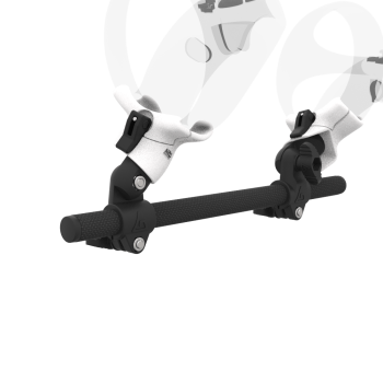 Zoom view of Right hand Starter vr gun stock for PSVR 2 without shoulder stock and White cups Carbon tube