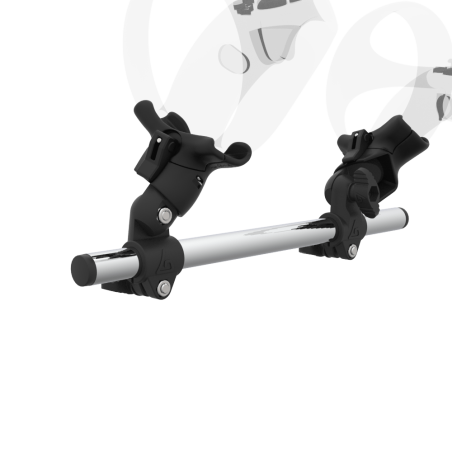 Zoom view of Right hand Starter vr gun stock for PSVR 2 without shoulder stock and Black cups Chrome tube
