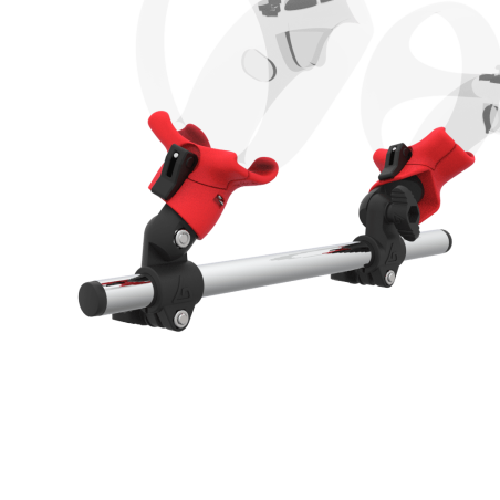 Zoom view of Right hand Starter vr gun stock for PSVR 2 without shoulder stock and Red cups Chrome tube
