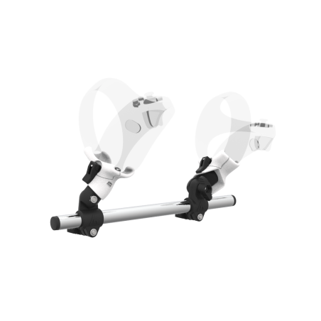 Right view of Right hand Starter vr gun stock for PSVR 2 without shoulder stock and White cups Chrome tube