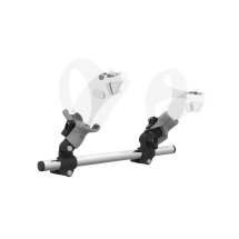 Right view of Right hand Starter vr gun stock for PSVR 2 without shoulder stock and Grey cups Chrome tube