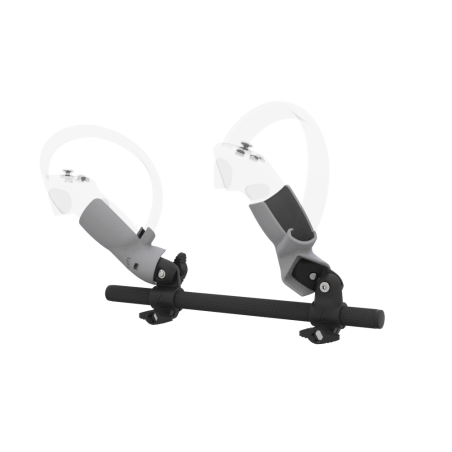 Left view of Right hand Starter vr gun stock for Pico 4 without shoulder stock and Grey cups Carbon tube