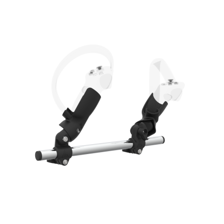 Right view of Right hand Starter vr gun stock for Pico 4 without shoulder stock and Black cups Chrome tube