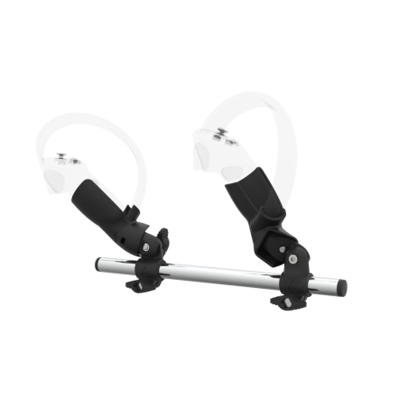 Left view of Right hand Starter vr gun stock for Pico 4 without shoulder stock and Black cups Chrome tube