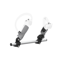 Right view of Right hand Starter vr gun stock for Pico 4 without shoulder stock and Grey cups Chrome tube