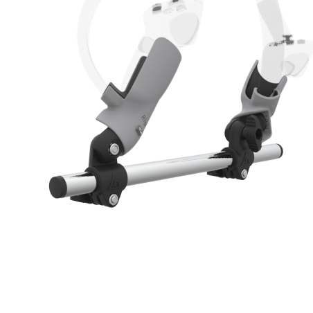 Zoom view of Right hand Starter vr gun stock for Pico 4 without shoulder stock and Grey cups Chrome tube