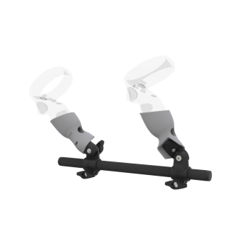 Left view of Right hand Starter vr gun stock for Meta Quest 1 without shoulder stock and Grey cups Carbon tube