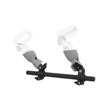 Left view of Right hand Starter vr gun stock for Meta Quest 1 without shoulder stock and Grey cups Carbon tube