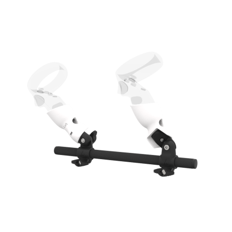 Left view of Right hand Starter vr gun stock for Meta Quest 1 without shoulder stock and White cups Carbon tube