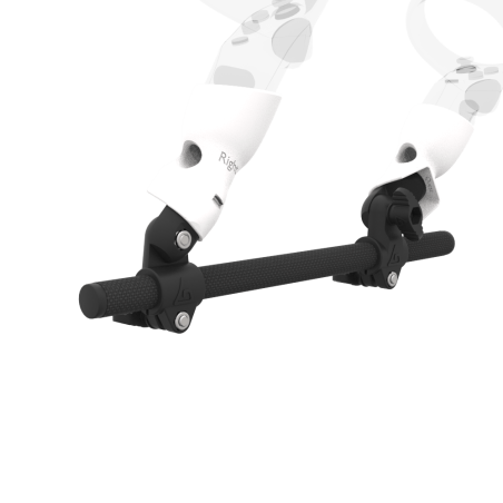 Zoom view of Right hand Starter vr gun stock for Meta Quest 1 without shoulder stock and White cups Carbon tube
