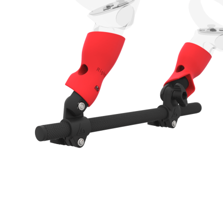 Zoom view of Right hand Starter vr gun stock for Meta Quest 2 without shoulder stock and Red cups Carbon tube