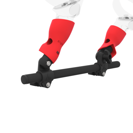 Zoom view of Right hand Starter vr gun stock for Meta Quest 2 without shoulder stock and Red cups Carbon tube