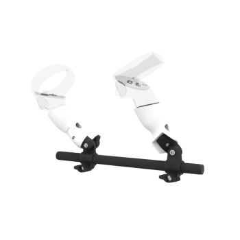 Left view of Right hand Starter vr gun stock for Meta Quest 2 without shoulder stock and White cups Carbon tube