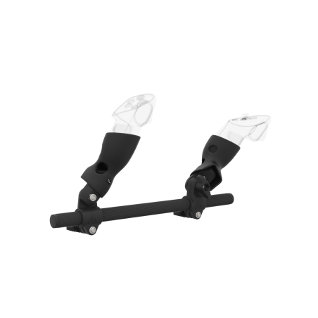 Right view of Right hand Starter vr gun stock for Meta Quest 3 without shoulder stock and Black cups Carbon tube
