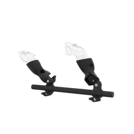 Left view of Right hand Starter vr gun stock for Meta Quest 3 without shoulder stock and Black cups Carbon tube