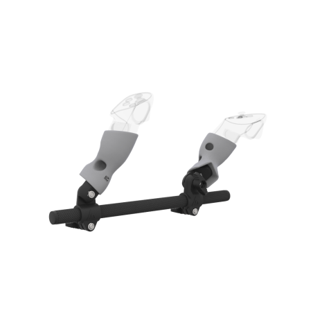 Right view of Right hand Starter vr gun stock for Meta Quest 3 without shoulder stock and Grey cups Carbon tube