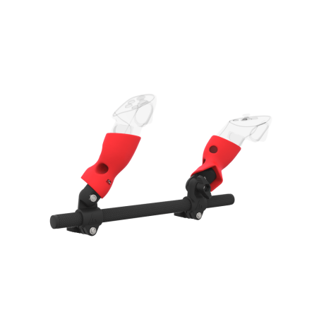 Right view of Right hand Starter vr gun stock for Meta Quest 3 without shoulder stock and Red cups Carbon tube