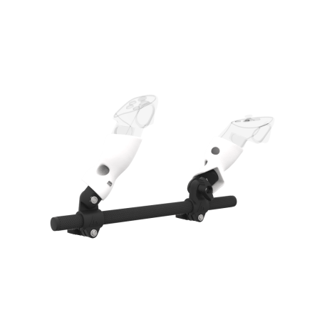 Right view of Right hand Starter vr gun stock for Meta Quest 3 without shoulder stock and White cups Carbon tube