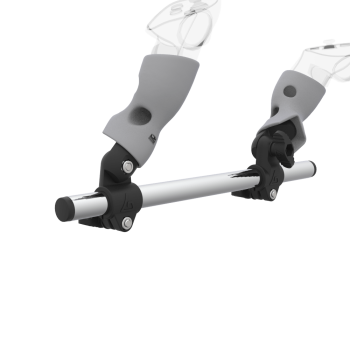 Zoom view of Right hand Starter vr gun stock for Meta Quest 3 without shoulder stock and Grey cups Chrome tube