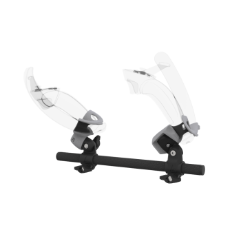 Left view of Right hand Starter vr gun stock for Valve Index without shoulder stock and Grey cups Carbon tube