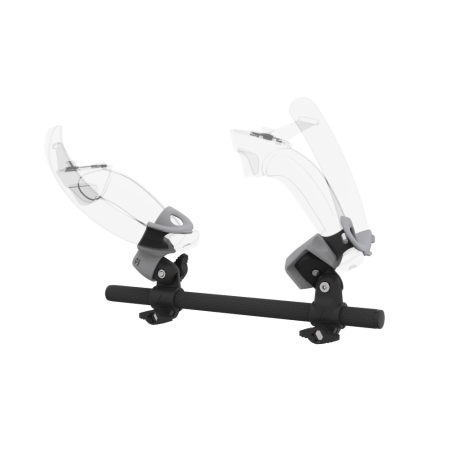 Left view of Right hand Starter vr gun stock for Valve Index without shoulder stock and Grey cups Carbon tube
