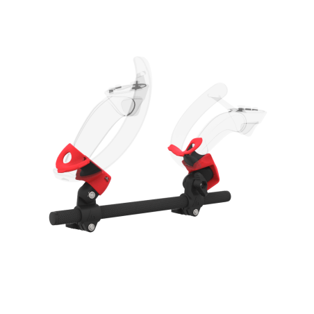 Right view of Right hand Starter vr gun stock for Valve Index without shoulder stock and Red cups Carbon tube