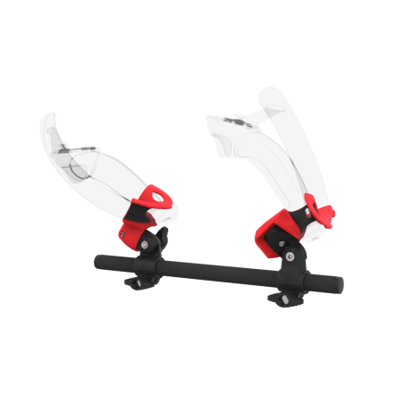 Left view of Right hand Starter vr gun stock for Valve Index without shoulder stock and Red cups Carbon tube