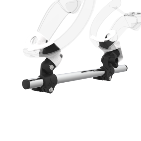 Zoom view of Right hand Starter vr gun stock for Valve Index without shoulder stock and White cups Chrome tube