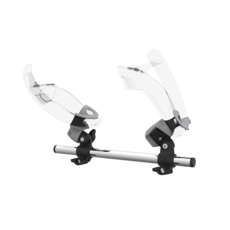 Left view of Right hand Starter vr gun stock for Valve Index without shoulder stock and Grey cups Chrome tube